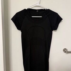 Black Short Sleeve Athletic Dress